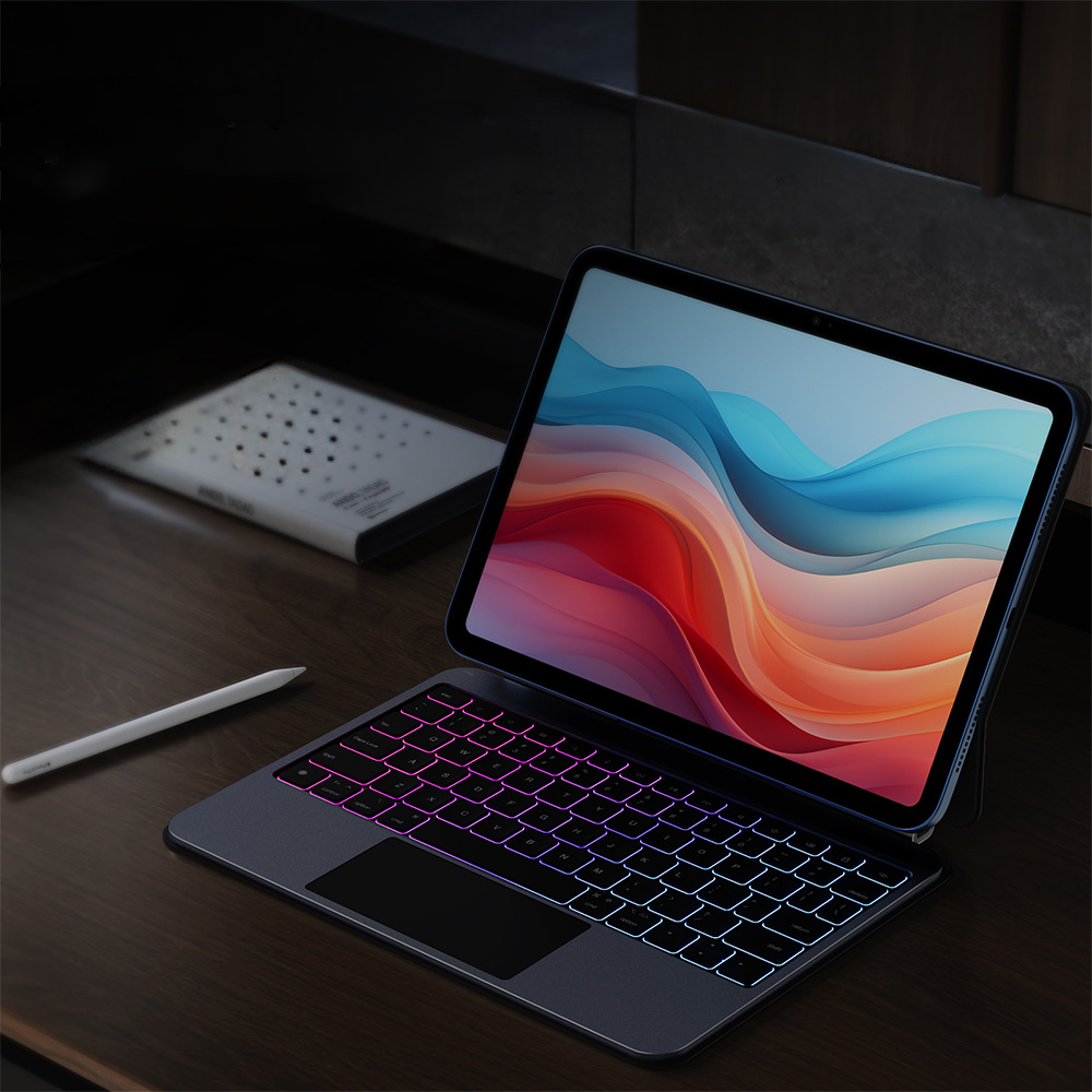 Etui z klawiaturą Bluetooth Dux Ducis (MK Pro Series) do iPad 11 / 10 gen. 2025 / 2022, szaro-czarne